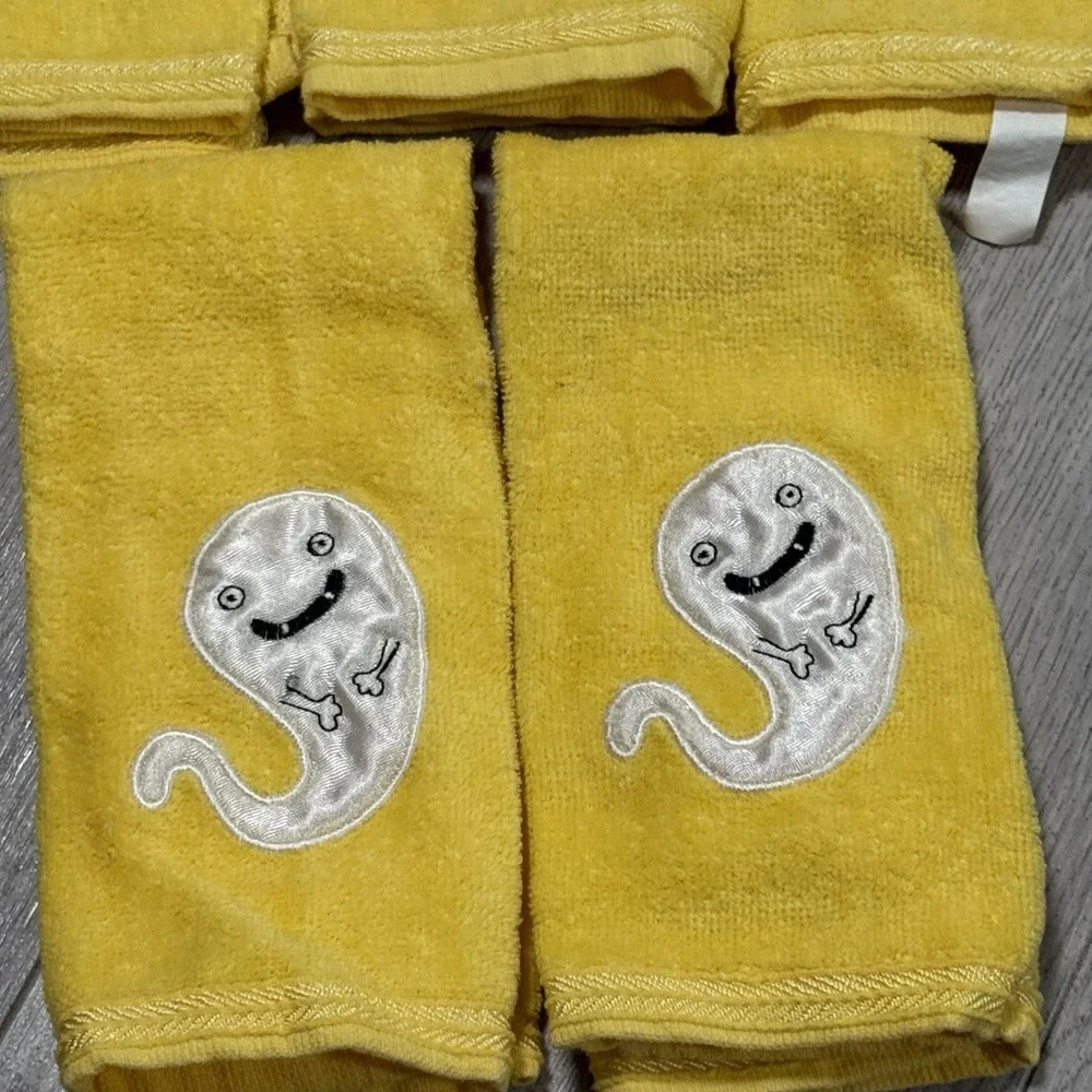 Halloween Ghost Hand Towels Yellow Set Of 5